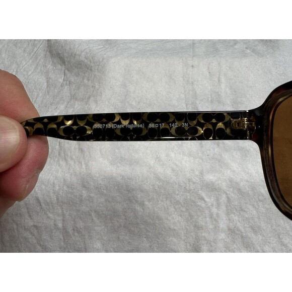 COACH DARK TORTOISE 550713 HC8232 L1010 SUNGLASSES 56-17-140; FRAMES‎ ONLY - Picture 6 of 8
